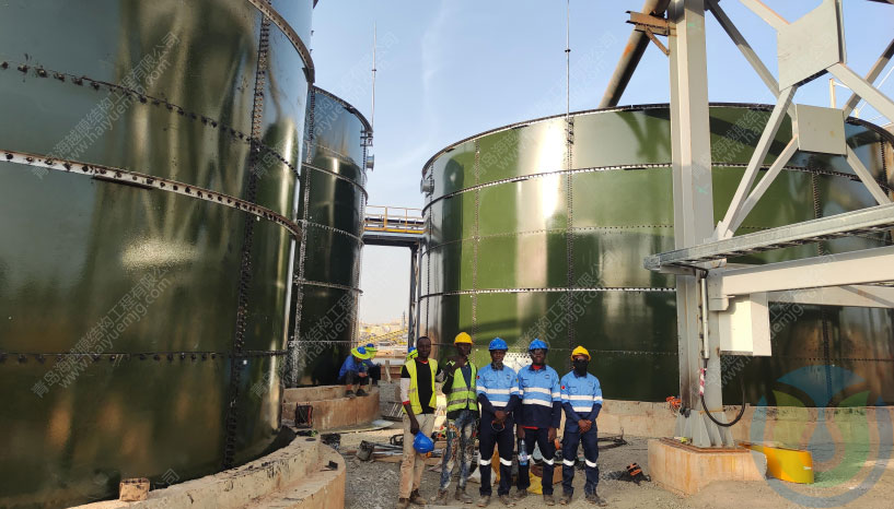 非洲馬里3套800/1000/1200m3搪瓷拼裝罐項(xiàng)目