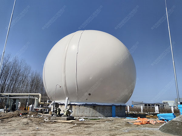湖北荊州2000m3一體化雙膜氣柜 地埋式項目