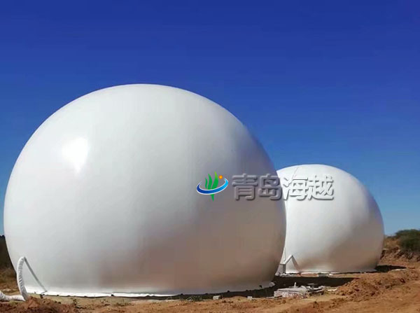 遼寧遼陽大型生物質(zhì)燃?xì)?000立方雙層膜式沼氣柜工程案例圖片